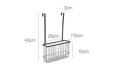 Nordic Style No-Punch Metal Kitchen Rack – Wall-Mounted Space-Saving Organizer for Utensils, Spices, and Small Items, Modern Minimalist Storage Solution