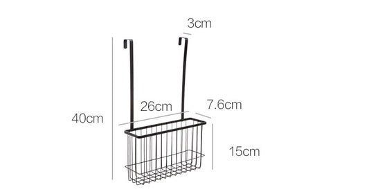 Nordic Style No-Punch Metal Kitchen Rack – Wall-Mounted Space-Saving Organizer for Utensils, Spices, and Small Items, Modern Minimalist Storage Solution