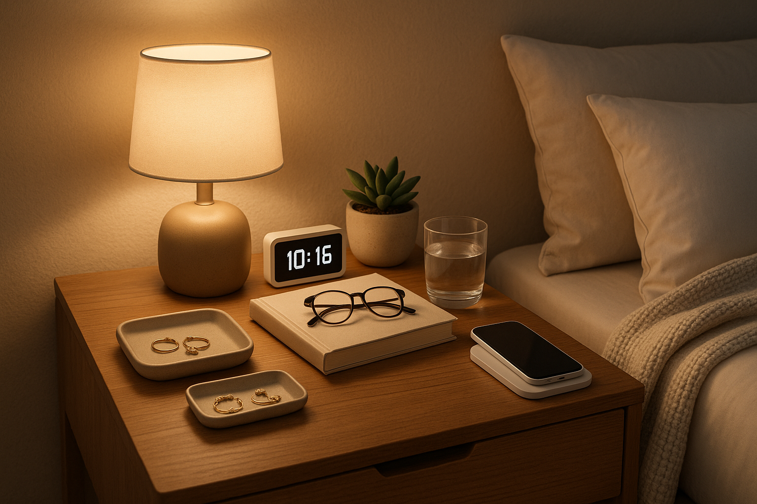 Nightstand & Bedside Essentials: Must-have accessories and organizers that keep your nightly routine simple and relaxing.