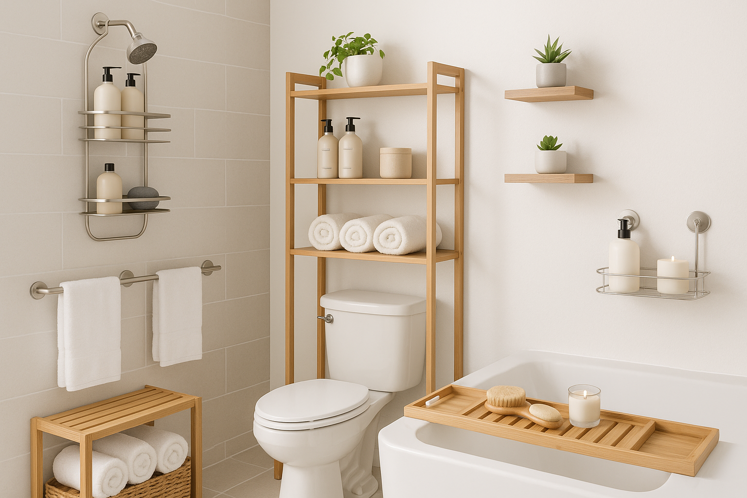 Shower & Bath Accessories: Trending organizers, caddies, and essentials that keep your space neat and relaxing.